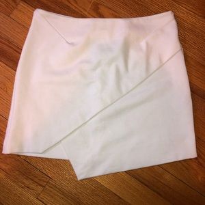 Top shop angled white mini skirt